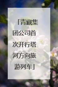 青藏集团公司首次开行塔河方向旅游列车
