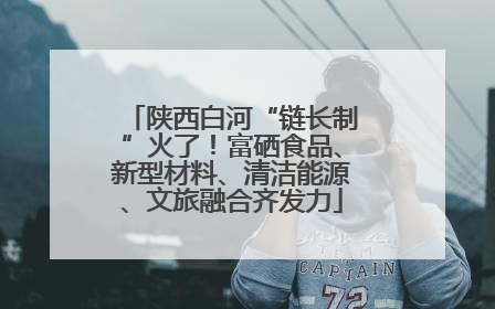 陕西白河“链长制”火了！富硒食品、新型材料、清洁能源、文旅融合齐发力