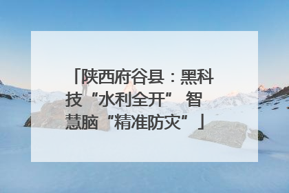 陕西府谷县：黑科技“水利全开” 智慧脑“精准防灾”