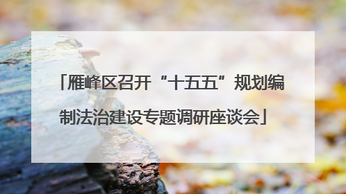 雁峰区召开“十五五”规划编制法治建设专题调研座谈会
