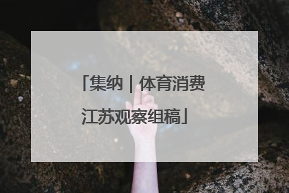 集纳｜体育消费江苏观察组稿