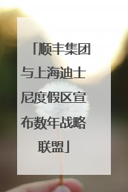 顺丰集团与上海迪士尼度假区宣布数年战略联盟