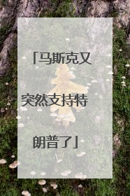 马斯克又突然支持特朗普了