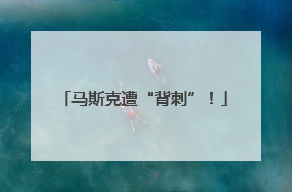 马斯克遭“背刺”！
