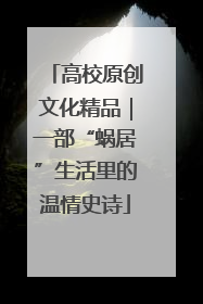 高校原创文化精品｜一部“蜗居”生活里的温情史诗