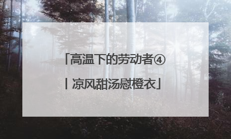 高温下的劳动者④丨凉风甜汤慰橙衣