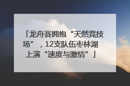 龙舟赛拥抱“天然竞技场”，12支队伍枣林湖上演“速度与激情”