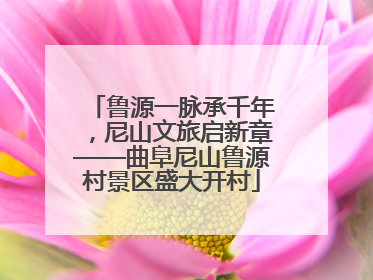 鲁源一脉承千年，尼山文旅启新章——曲阜尼山鲁源村景区盛大开村