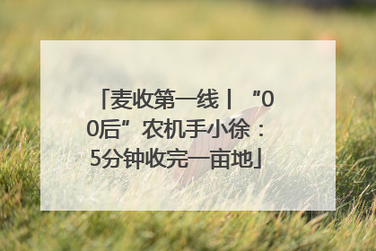 麦收第一线丨“00后”农机手小徐：5分钟收完一亩地