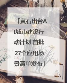 黄石出台AI城市建设行动计划 首批27个应用场景清单发布