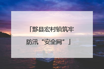 黟县宏村镇筑牢防汛“安全网”