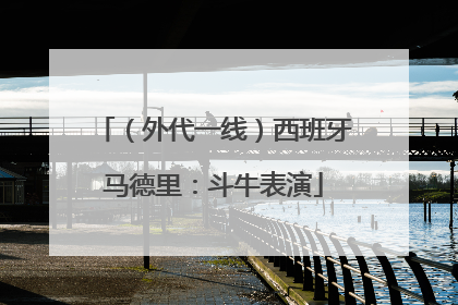 （外代一线）西班牙马德里：斗牛表演