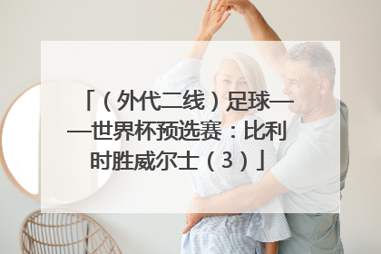 （外代二线）足球——世界杯预选赛：比利时胜威尔士（3）