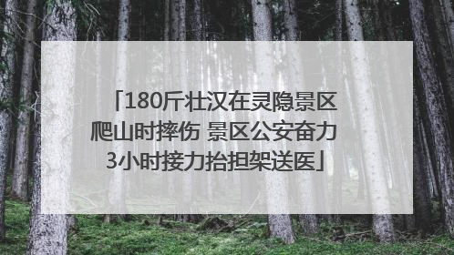 180斤壮汉在灵隐景区爬山时摔伤 景区公安奋力3小时接力抬担架送医