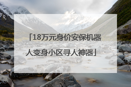 18万元身价安保机器人变身小区寻人神器