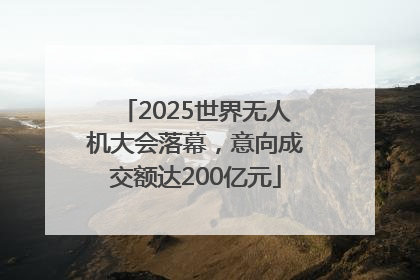 2025世界无人机大会落幕，意向成交额达200亿元
