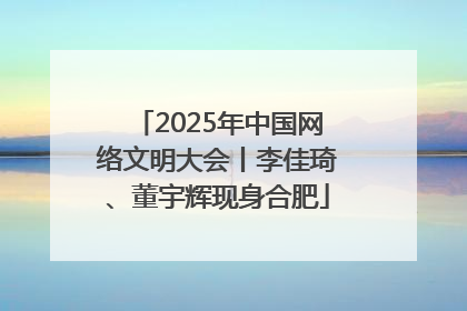 2025年中国网络文明大会丨李佳琦、董宇辉现身合肥