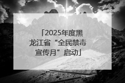 2025年度黑龙江省“全民禁毒宣传月”启动