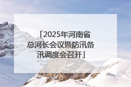 2025年河南省总河长会议暨防汛备汛调度会召开