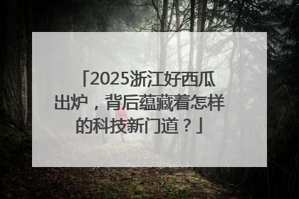 2025浙江好西瓜出炉，背后蕴藏着怎样的科技新门道？