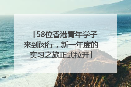 58位香港青年学子来到闵行，新一年度的实习之旅正式拉开