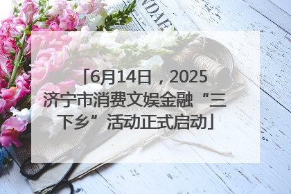 6月14日，2025济宁市消费文娱金融“三下乡”活动正式启动