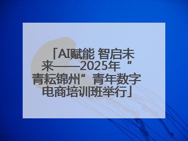 AI赋能 智启未来——2025年“青耘锦州”青年数字电商培训班举行